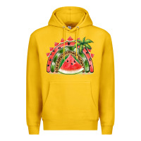 Lemon watermelon slice  rainbow Premium Hoodie - BarkalooDesign