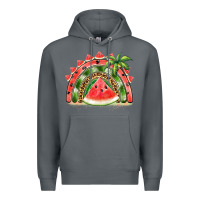 Rock watermelon slice  rainbow Premium Hoodie - BarkalooDesign
