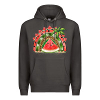 Smoke watermelon slice  rainbow Premium Hoodie - BarkalooDesign