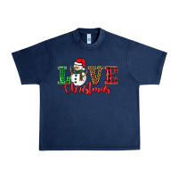 Navy love christmas snowman Urban Heavy Tee - BarkalooDesign