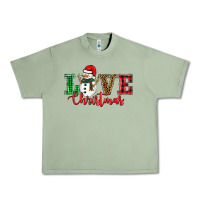 Oil Green love christmas snowman Urban Heavy Tee - BarkalooDesign