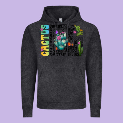 Cactus Vintage Hoodie Designed By Cowhidedigitalart