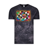 Cloud Black race leopard and tie dye background Vintage Tee - HRA Design Shop