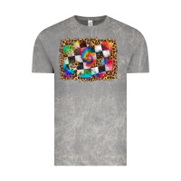 Cloud Rock race leopard and tie dye background Vintage Tee - HRA Design Shop