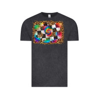Vintage Black race leopard and tie dye background Vintage Tee - HRA Design Shop