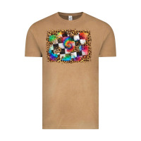 Vintage Camel race leopard and tie dye background Vintage Tee - HRA Design Shop