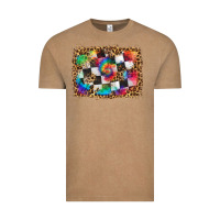 Race Leopard And Tie Dye Background Vintage Tee | Teevron