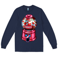 Navy love and candy machine Long Sleeve Tee - AdoDesignShop