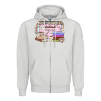 Dove Grey cozy bookish weekend ticket Zipper Hoodie - MaliasSmallBusiness