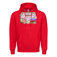 Red cozy bookish weekend ticket Zipper Hoodie - MaliasSmallBusiness