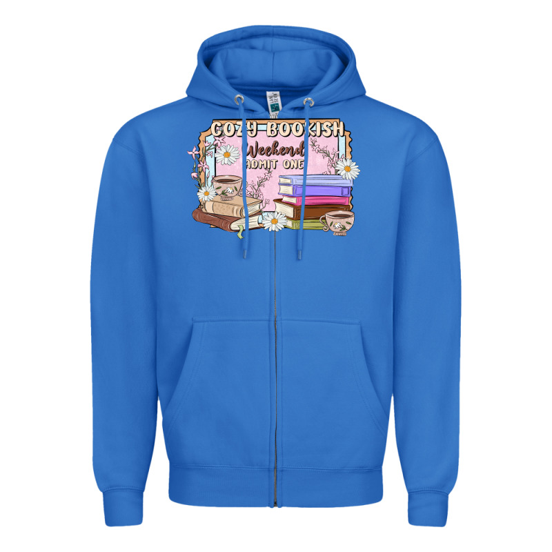 Cozy Bookish Weekend Ticket Zipper Hoodie by MaliasSmallBusiness | Teevron