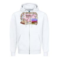 White cozy bookish weekend ticket Zipper Hoodie - MaliasSmallBusiness
