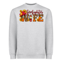 Heather Grey firefighter wife with hat sunflowers Heavyweight Sweatshirt - HRA Design Shop