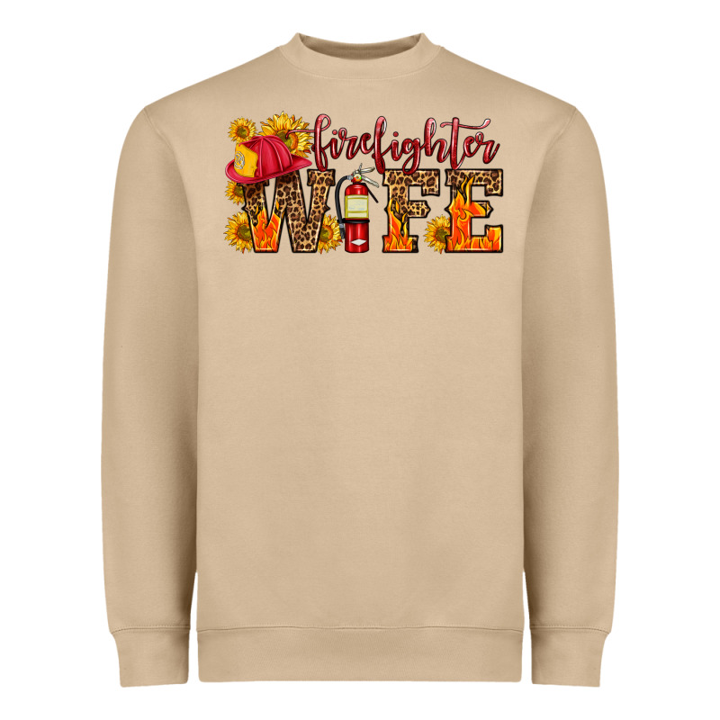 Firefighter Wife With Hat Sunflowers Heavyweight Sweatshirt by HRA Design Shop | Teevron