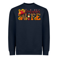 Navy firefighter wife with hat sunflowers Heavyweight Sweatshirt - HRA Design Shop