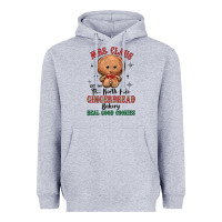 Heather Grey mrs claus the north pole gingerbread bakery real g Heavyweight Hoodie - MaliasSmallBusiness