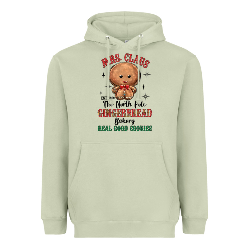 Mrs Claus The North Pole Gingerbread Bakery Real G Heavyweight Hoodie by MaliasSmallBusiness | Teevron