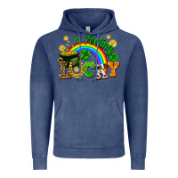 Vintage Denim feeling lucky Vintage Hoodie - FaDigitalArtStudio