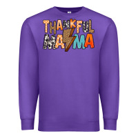 Purple Thankful Mama Premium Sweatshirt - MaliasSmallBusiness