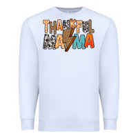 White Thankful Mama Premium Sweatshirt - MaliasSmallBusiness