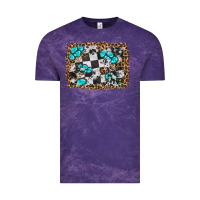 Cloud Purple race leopard and gemstone background Vintage Tee - HRA Design Shop
