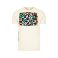 Vintage Arctic race leopard and gemstone background Vintage Tee - HRA Design Shop