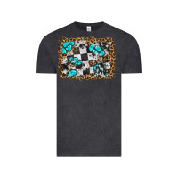 Vintage Black race leopard and gemstone background Vintage Tee - HRA Design Shop