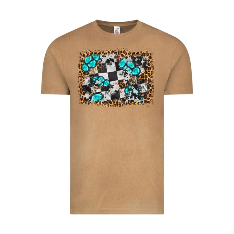Race Leopard And Gemstone Background Vintage Tee by HRA Design Shop | Teevron