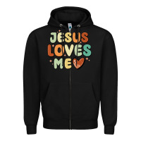 Black jesus loves me Zipper Hoodie - MaliasSmallBusiness