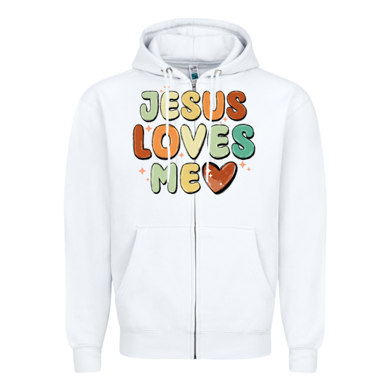 Jesus Loves Me Zipper Hoodie by MaliasSmallBusiness | Teevron