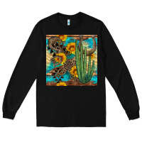 Black horseshoe and cactus Long Sleeve Tee - BundleAndBundleShop