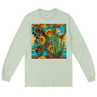 Matcha horseshoe and cactus Long Sleeve Tee - BundleAndBundleShop