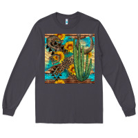 Smoke horseshoe and cactus Long Sleeve Tee - BundleAndBundleShop