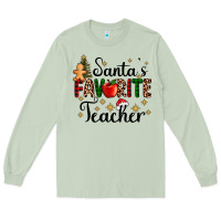 Matcha santa's favorite teacher Long Sleeve Tee - AdoDesignShop