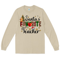 Mushroom santa's favorite teacher Long Sleeve Tee - AdoDesignShop