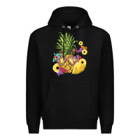 Black pineapple enjoying Premium Hoodie - BarkalooDesign