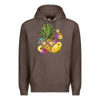 Coffee pineapple enjoying Premium Hoodie - BarkalooDesign