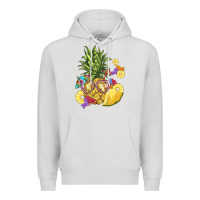 Dove Grey pineapple enjoying Premium Hoodie - BarkalooDesign