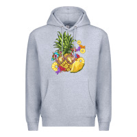Heather Grey pineapple enjoying Premium Hoodie - BarkalooDesign