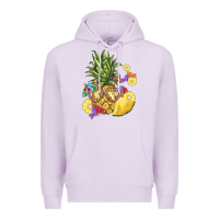 Lilac pineapple enjoying Premium Hoodie - BarkalooDesign