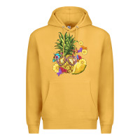Mustard pineapple enjoying Premium Hoodie - BarkalooDesign