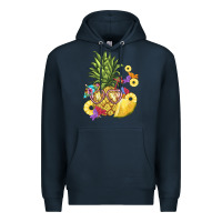 Navy pineapple enjoying Premium Hoodie - BarkalooDesign