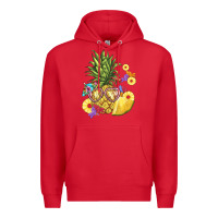 Red pineapple enjoying Premium Hoodie - BarkalooDesign