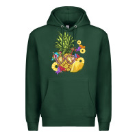 Sports Green pineapple enjoying Premium Hoodie - BarkalooDesign