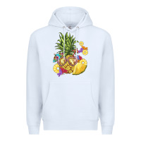 White pineapple enjoying Premium Hoodie - BarkalooDesign