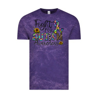 Cloud Purple fight for autism awareness Vintage Tee - CowhideDigitalArt