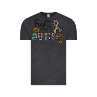 Vintage Black fight for autism awareness Vintage Tee - CowhideDigitalArt