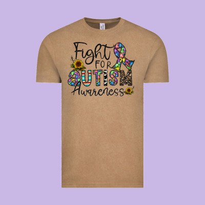 Fight For Autism Awareness Vintage Tee Designed By Cowhidedigitalart