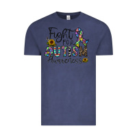 Vintage Denim fight for autism awareness Vintage Tee - CowhideDigitalArt