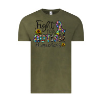 Vintage Olive fight for autism awareness Vintage Tee - CowhideDigitalArt